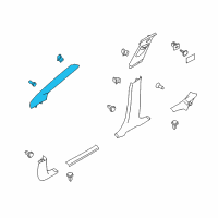 OEM 2018 Ford Focus Weatherstrip Pillar Trim Diagram - GM5Z-5803599-AB