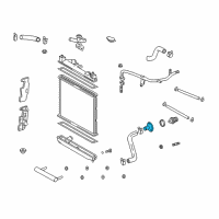 OEM 2005 Toyota Echo Thermostat Housing Diagram - 16321-21020