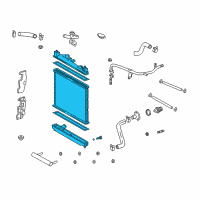 OEM 2002 Toyota Echo Radiator Assembly Diagram - 16400-21071