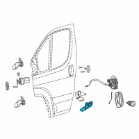 OEM 2020 Ram ProMaster 2500 Handle-Door Interior Diagram - 1ZA10JXWAE