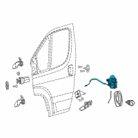 OEM 2019 Ram ProMaster 1500 Latch-Front Door Diagram - 68232439AB