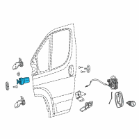 OEM 2020 Ram ProMaster 2500 Check-Front Door Diagram - 68169379AE
