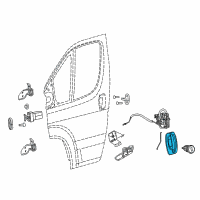 OEM 2014 Ram ProMaster 3500 Handle-Exterior Door Diagram - 5RJ91JXWAA