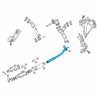 OEM 2017 Nissan Titan XD Exhaust Tube Assembly, Rear Diagram - 20050-EZ40D