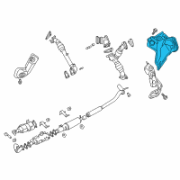 OEM Nissan Titan XD Cover-Exhaust Manifold Diagram - 16590-EZ40D