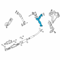 OEM 2019 Nissan Titan XD Exhaust Tube, Transfer Diagram - 14012-EZ40B