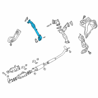 OEM 2019 Nissan Titan XD Exhaust Tube, Transfer Diagram - 14012-EZ40C