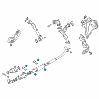 OEM 2019 Nissan Titan XD Mounting-Exhaust, Rubber Diagram - 20651-EZ40A