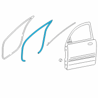 OEM Hyundai Azera Weatherstrip-Front Door Body Side LH Diagram - 82110-3V000-RY