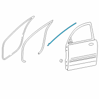 OEM 2013 Hyundai Azera Weatherstrip-Door Opening Upper, LH Diagram - 82150-3V000