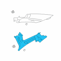 OEM 2007 Mercury Montego Quarter Trim Panel Diagram - 5G1Z-5452018-AAA