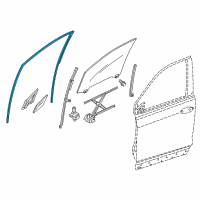 OEM 2019 Honda Ridgeline Channel, Right Front Door Run Diagram - 72235-TG7-A11