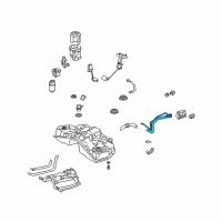 OEM 2002 Lexus LS430 Pipe Sub-Assy, Fuel Tank Inlet Diagram - 77201-50080