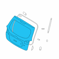 OEM Hyundai Panel Assembly-Tail Gate Diagram - 73700-2B011