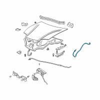 OEM 2005 Chevrolet Cavalier Cable Asm-Hood Primary Latch Release Diagram - 22722861