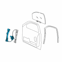 OEM 2015 Jeep Grand Cherokee Front Door Window Regulator Motor Diagram - 68079282AB