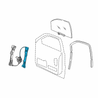 OEM 2014 Jeep Grand Cherokee Door Window Regulator Diagram - 68079286AA