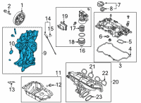 OEM 2020 Hyundai Sonata Cover Assembly-Timing Belt LWR Diagram - 21350-2M800