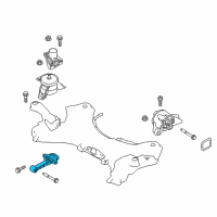 OEM 2020 Kia Sedona Roll Rod Bracket Assembly Diagram - 21950A9001