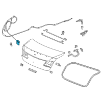 OEM 2014 Honda Accord Lock Assembly, Trunk Diagram - 74851-T2A-A01