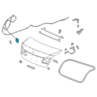 OEM Honda Accord Lock Assembly, Trunk Diagram - 74851-T2A-A01