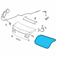 OEM 2015 Honda Accord Weatherstrip, Trunk Lid Diagram - 74865-T2A-003