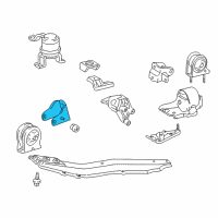 OEM 1998 Toyota RAV4 Front Bracket Diagram - 12311-74190