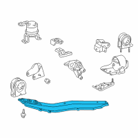 OEM 2000 Toyota RAV4 Member Sub-Assy, Engine Mounting, Center Diagram - 51204-42013