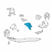 OEM 1999 Toyota RAV4 Front Bracket Diagram - 12315-74140