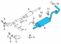 OEM 2022 Ford F-150 MUFFLER AND PIPE ASY - REAR Diagram - ML3Z-5230-E