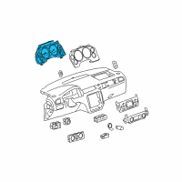 OEM 2011 Chevrolet Silverado 1500 Instrument Cluster Assembly Diagram - 22838413