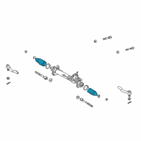 OEM 2004 Lexus RX330 Boot, Steering Rack Diagram - 45535-08010