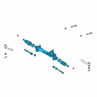 OEM 2004 Lexus RX330 Power Steering Rack Diagram - 44200-48090