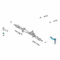 OEM 2004 Toyota Highlander Outer Tie Rod Diagram - 45460-09060