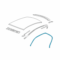 OEM 2009 Cadillac STS Roof Weatherstrip Diagram - 15872267