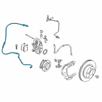 OEM BMW 320i Brake Pad Wear Sensor, Front Left Diagram - 34-35-6-792-289