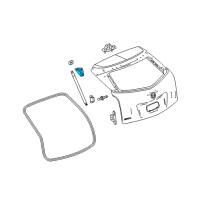 OEM Cadillac SRX Lift Cylinder Upper Bracket Diagram - 20904599