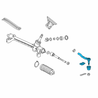 OEM 2020 Honda Fit End, Passenger Side Tie Rod Diagram - 53540-T5R-003