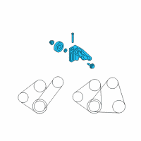 OEM 2001 Kia Rio PULLEY Compartment-Idle Diagram - 0K30A15930