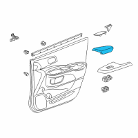 OEM 2016 Honda CR-V Armrest, Left Front Door (Graphite Black) Diagram - 83553-T0A-A41ZB