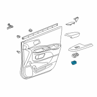 OEM 2014 Honda Accord Switch Assembly, Remote Control Mirror Diagram - 35190-T6A-J01