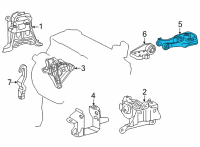 OEM 2022 Toyota Corolla Cross Rear Mount Diagram - 12363-F2060