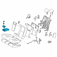 OEM 2019 Lexus NX300 Rear Seat Armrest Assembly Diagram - 72830-78070-A0