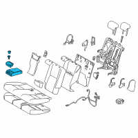 OEM 2019 Lexus NX300h Rear Seat Armrest Assembly Diagram - 72830-78070-A0