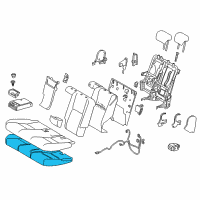 OEM 2017 Lexus NX200t Pad Sub-Assembly, Rear Seat Diagram - 71503-78010