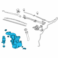 OEM 2015 Chevrolet Volt Washer Reservoir Diagram - 23184107