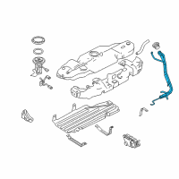 OEM 2007 Ford Explorer Sport Trac Filler Pipe Diagram - 7A2Z-9034-A