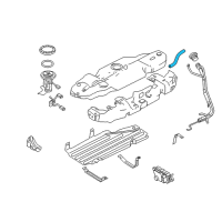 OEM 2010 Ford Explorer Sport Trac Filler Hose Diagram - 7A2Z-9047-A