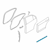 OEM 2008 Lincoln MKZ Lower Weatherstrip Diagram - 6H6Z-5425324-A