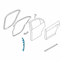 OEM 2011 Ford Fusion Front Weatherstrip Diagram - 9E5Z-5425325-B